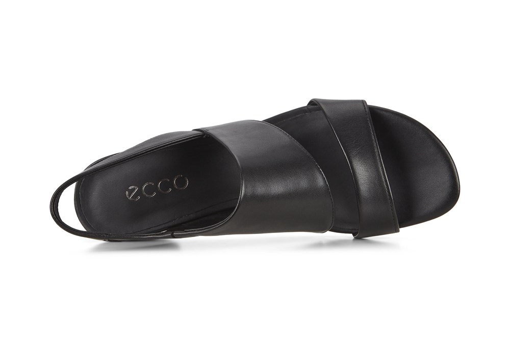 ECCO Womens Sandals Black - Elevate 45 Block Heel - HXO-325941